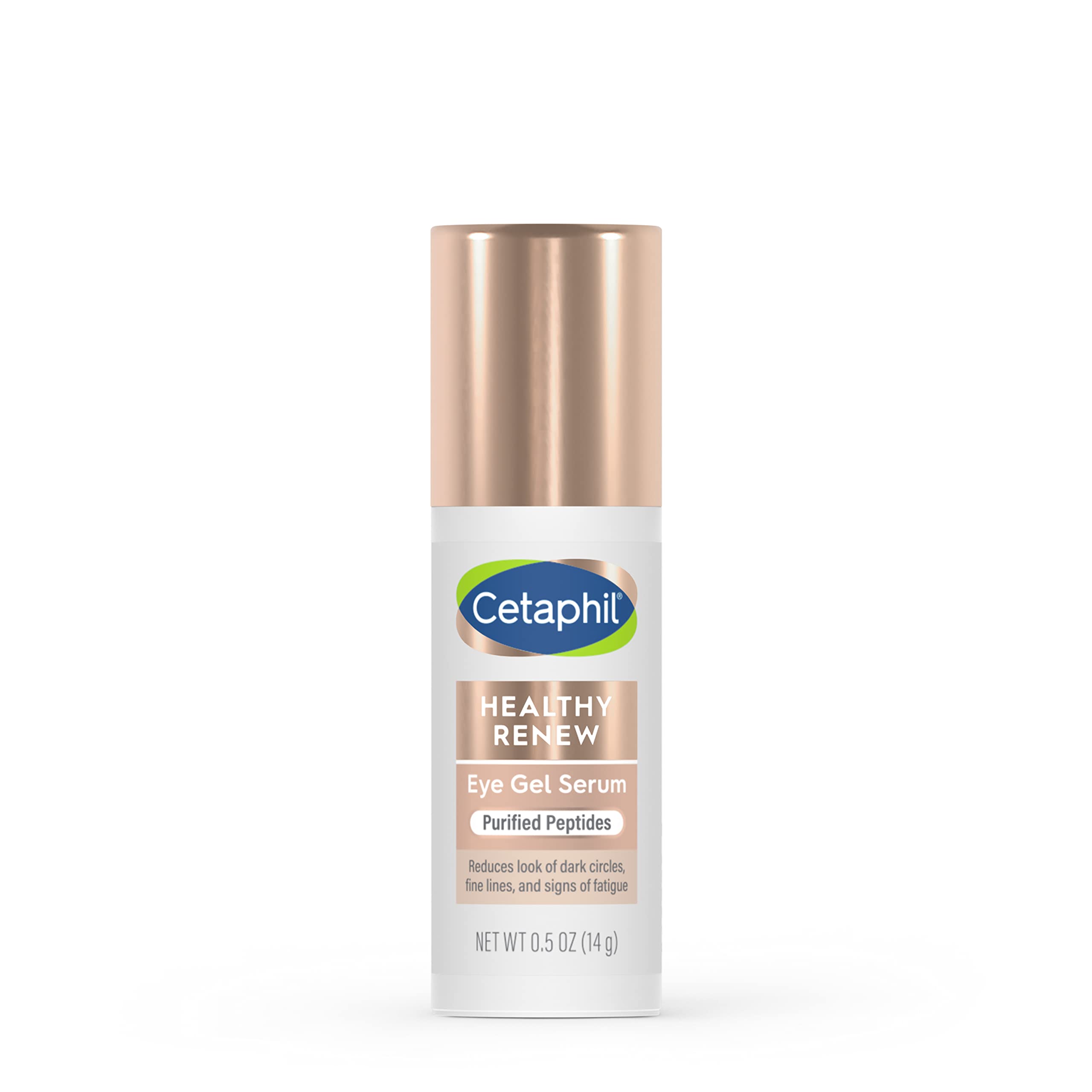 Cetaphil Healthy Renew Hydrating Eye Gel Serum 0.5 Oz, 24Hr Under Eye Cream for Anti Aging, Reduces the Appearance of Dark Circles and Wrinkles, Retinol Alternative Peptide Serum, For Sensitive Skin
