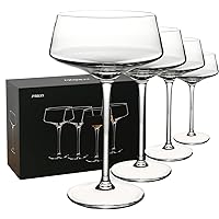 Martini Glasses Set of 4 | 9 oz Coupe Glass Classic Cocktail Glassware Hand Blown Premium Crystal Glass for Champagne, Cocktail，wine，martini Flutes