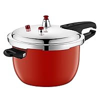 Double Happiness Pressure Cooker 304 Stainless Steel Household Gas Induction Cooker Universal Mini Explosion-Proof Pressure Cooker Coral red