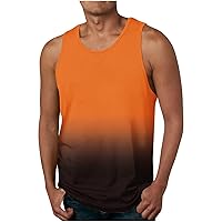 Men's Tank Shirts,Plus Size Summer 3D Printed Muscle Sleeveless Training Shirt Bodybuilding Refreshing Tees