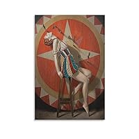 Vintage Poster Circus Woman Poster Canvas Painting Printed Living Room Bedroom Decorative Wall Art Canvas Painting Posters And Prints Wall Art Pictures for Living Room Bedroom Decor 24x36inch(60x90cm