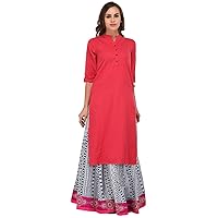 Indian designer straight kurta for women Tunic Top Ready to wear kurti for womens with 3/4 sleeve