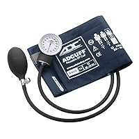 ADC Prosphyg 760 Pocket Aneroid Sphygmomanometer with Adcuff Nylon Blood Pressure Cuff, Adult, Navy
