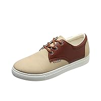 Casual Cut Shoes for Men Flat Lace Up Round Toe Comfortable Casual Shoes