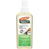 Coconut Oil Moisture Boost, Restorative Hair and Scalp Oil Spray, Lasting Hydration and Shine for Dry or Damaged Hair, Promotes Scalp Health, 5.1 Oz