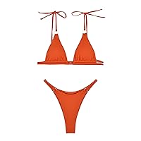 Bikini Sets for Women Swimwear Triangle Bathing Suits Tie String Thong Two Piece Swimsuit Sexy Bikinis for Women 2024