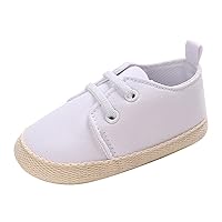 Soft Bottom Moccasins Baby Children and Infants Toddler Shoes Spring and Autumn Boys and Girls Casual Shoes Light Flat Sole Solid Color White Comfortable and Simple Slip On Size Shoe