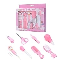8Pcs Baby Health Care Kit Infant Nails Trimmer Hair Comb Grooming Brush Feeder Toddlers Care Essential Product Safe Baby Care Tools