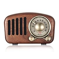 Vintage Radio Retro Walnut Wooden FM Old Fashioned Classic Style Strong Bass Enhancement