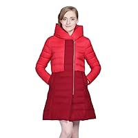 Women Long Goose Down Coat Ladies Hooded Winter Outdoor Jacket