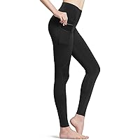 TSLA Women's Thermal Yoga Pants, High Waist Warm Fleece Lined Leggings, Winter Workout Running Tights with Pockets