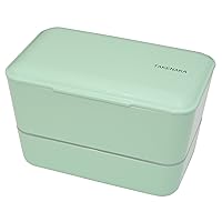 TAKENAKA Bento Bite Dual from, Eco-Friendly and Sustainable Japanese Style Bento Lunch Box (Peppermint)