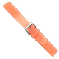 20mm Italian Rubber Transparent Pink Waterproof Link Design Watch Band Strap