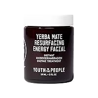 Yerba Mate Resurfacing Energy Facial - Microdermabrasion Facial Exfoliator for Smooth, Soft Skin - Vegan Exfoliating Face Scrub with Papaya Enzyme, Caffeine, Micro-Exfoliants (2oz)