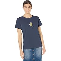 Life is Good Women's Vintage Crusher Graphic T-Shirt Rocket with Daisy