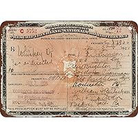 Prescription for Whiskey During Prohibition Vintage Reproduction Metal Tin Sign 8x12 Inch