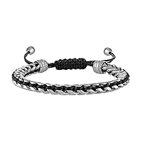 Bulova Men's Jewelry Classic Polished Stainless Steel Link Braided
