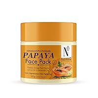 NUTRIGLOW NATURAL'S Advanced Pro Formula Papaya Face pack, Clay Based, Skin Lightening - For Dry & Oily Skin- 100g