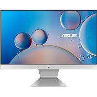 ASUS AiO All-in-One Desktop PC • 23.8” FHD Anti-Glare Display • Intel Pentium Gold 7505 Processor • 20GB DDR4 RAM • 512GB PCIe SSD • Windows 10 Home • Kensington Lock • V241EA, White