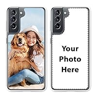 Personalized Photo Custom Picture Design Your Own Phone Case Cover Compatible with Samsung Galaxy S9 S10 S20 S21 Note 10 20 Ultra iPhone 6 7 8 Plus X XS XR 11 12 Pro Max, Transparent