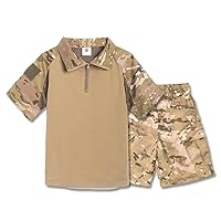Outdoor Shirt Pants Set Battle Dress Uniform Tactical BDU Set Combat Children Clothing Camouflage Kid Child Uniform