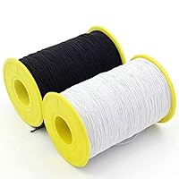  547 Yards 0.5mm Thickness Round Sewing Elastic Thread (Black)