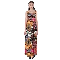 CowCow Womens Summer Boho Retro Funny Bird Palm Trees Beach Design Empire Waist Long Maxi Dress, XS-5XL