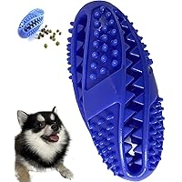 Dog Treat Toy Ball, Treat Dispensing Dog Toys, Slow Feeder Puzzle, and Dog Toys to Keep Them Busy with This Blue 3-in-1 Interactive Dog Ball for Small and Medium Size Dogs