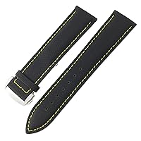 Nylon Canvas Watchband 19mm 20mm 21mm 22mm for Rolex Watch Strap (Color : Black Yellow, Size : 19MM)