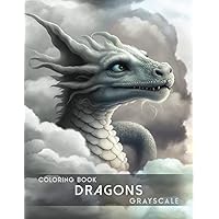 Coloring Book Dragons Grayscale