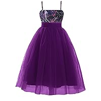 Tulle and Camo Ball Gown Pageant Cocktail Dresses Flower Girl Dress