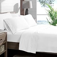 1000 Thread Count Hotel Quality Heavy Egyptian Cotton Sheet Set DEEP Pocket, Queen, White Solid, Premium Quality (Features : Fully Elastic Fitted Sheet Fits 7-9