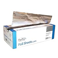 ForPro Embossed Foil Sheets 1200S, Aluminum Foil, Pop-Up Dispenser, for Hair Color Application and Highlighting Services, Food Safe, 12” W x 10.75” L, 500-Count