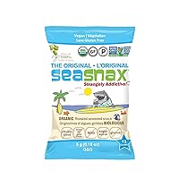 SeaSnax Organic Roasted Seaweed Snack, Original, 0.18 Ounce (Pack of 24)