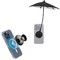 Kiorafoto Phone Umbrella+ Magnetic Suction Phone Mount：Magnetic Phone Umbrella for Sun with Magnetic Suction Phone Mount