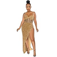 Black Cocktail Dress Women Sexy Sequin Dresses See Through Solid Sleeveless Halter Neck Party Dress Plus Size Dresses
