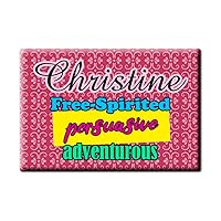 Christine Magnet Adjectives Personality Magnet Name Gift Idea Names Game Joke
