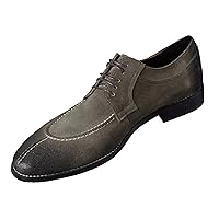 Men's Oxfords Brown Dress Shoes for Men Formal Fashion Business Casual Derby Brogues Wedding Leather Shoes