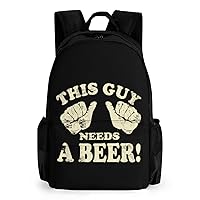This Guy Needs A Beer Travel Laptop Backpack for Men Women Casual Basic Bag Hiking Backpacks Work