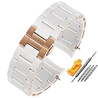 RAYESS Rubber Watchband Silicone Wristband Bracelet Rose Gold Buckle For Armani AR5905 AR5906 AR5919 AR5920 20 23mm Watch Band Strap