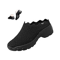 Women's Orthopedic Stretch Cushion Mules,Lightweight Comfy Breathe Mesh Antiskid Wedge Walking Clogs Shoes Sneakers