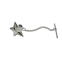 Silver Toned Star Tie Tack