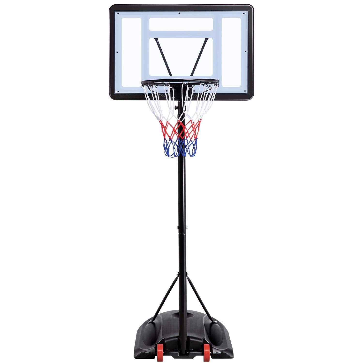 Yaheetech 7.2-9.2ft Basketball Hoop Backboard System Portable Removeable Basketball Hoop & Goals Outdoor/Indoor Adjustable Height Basketball Set for Youth