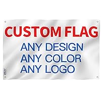 Anley Custom Flag 4x6 Foot Customized Flags Banners - Personalize Print Your Own Logo/Design/Words - Vivid Color, Canvas Header and Double Stitched 4 X 6 Ft - Single Sided (4 Corner Grommets)