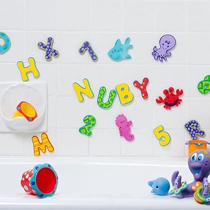 Nuby Bath Tub Alphabet Set, Assorted, 36 Piece