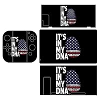 It's in My DNA American Flag Switch Sticker Skin Cute Pattern Full Wrap Skin Protection for Switch