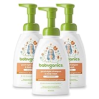 Baby Shampoo + Body Wash Pump Bottle, Orange Blossom, Non-Allergenic and Tear-Free, 16 Fl Oz (Pack of 3), Packaging May Vary