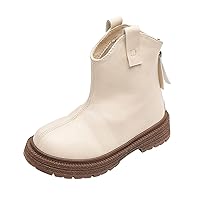 Simple Girl And Winter Girls Boots Thick Bottom Flat Bottom Non Slip Solid Color Toddler Rain Boots for Girls Size 8