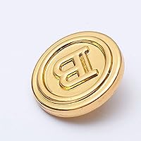 English Letter B Round Gold Metal Button for Clothing Men and Women Coats Shirts Accessories Designer Hand Sewing Buttons 10pcs