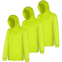 3PCS Hi Vis Long Sleeve Safety Pocket Shirt for Men Women High Visibility Sun Protection Lightweight Hoodie
